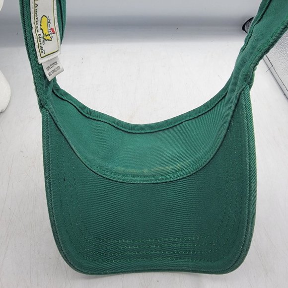 Masters American Needle Adults National Green Visor Strap Back Hat 100% Cotton - Picture 6 of 8